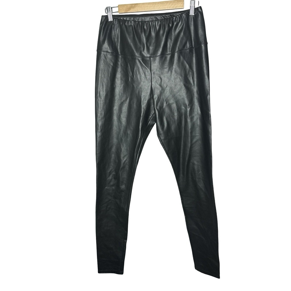 RESET THE LABEL R LABEL Faux Leather Vegan Leggings Black size large